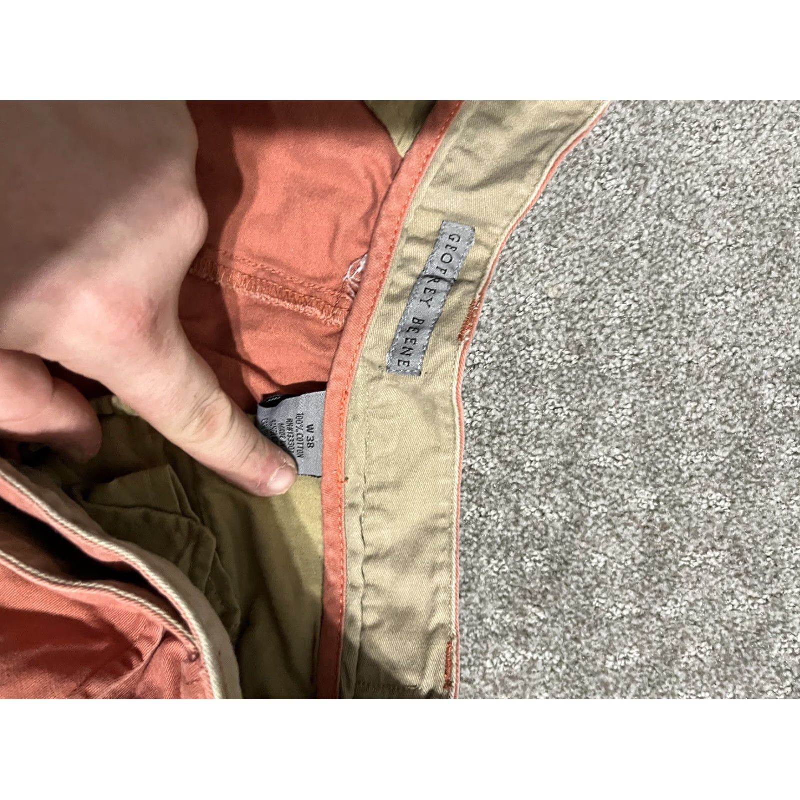 Geoffrey Beene Geoffrey Beene Cargo Shorts 38 Orange Cargo Men 38 Orange 90s Vintage No Pending Mens Size US 38 / EU 54 - 3 Thumbnail