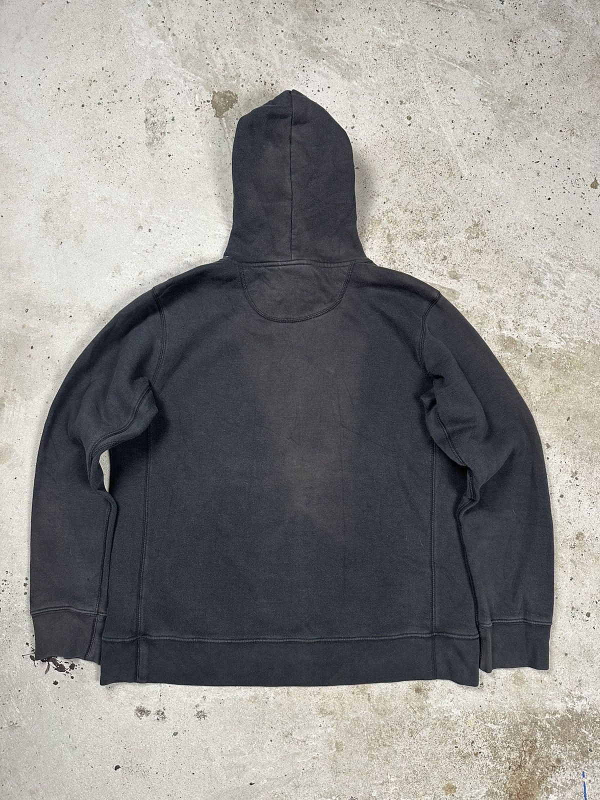 Nike × Vintage Vintage Y2K Nike Faded Black Small Swoosh Hoodie Size US M / EU 48-50 / 2 - 2 Thumbnail