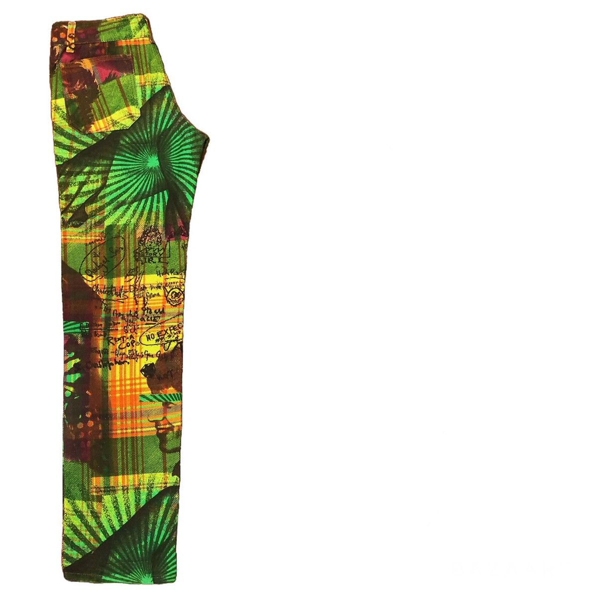 Yoshiyuki Konishi 1990s Ficce Uomo Psychedelic Graphic AOP Pants Size US 30 / EU 46 - 6 Thumbnail