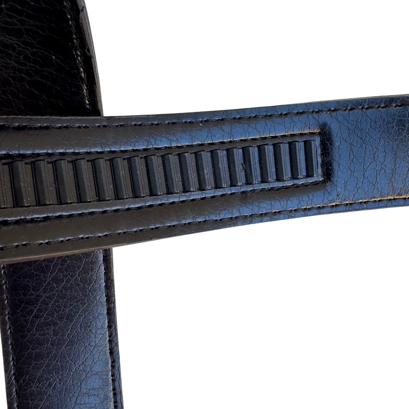 Other Flex Mens Vintage Ratchet Belt Dark Brown Genuine Leather Go Size ONE SIZE - 6 Thumbnail