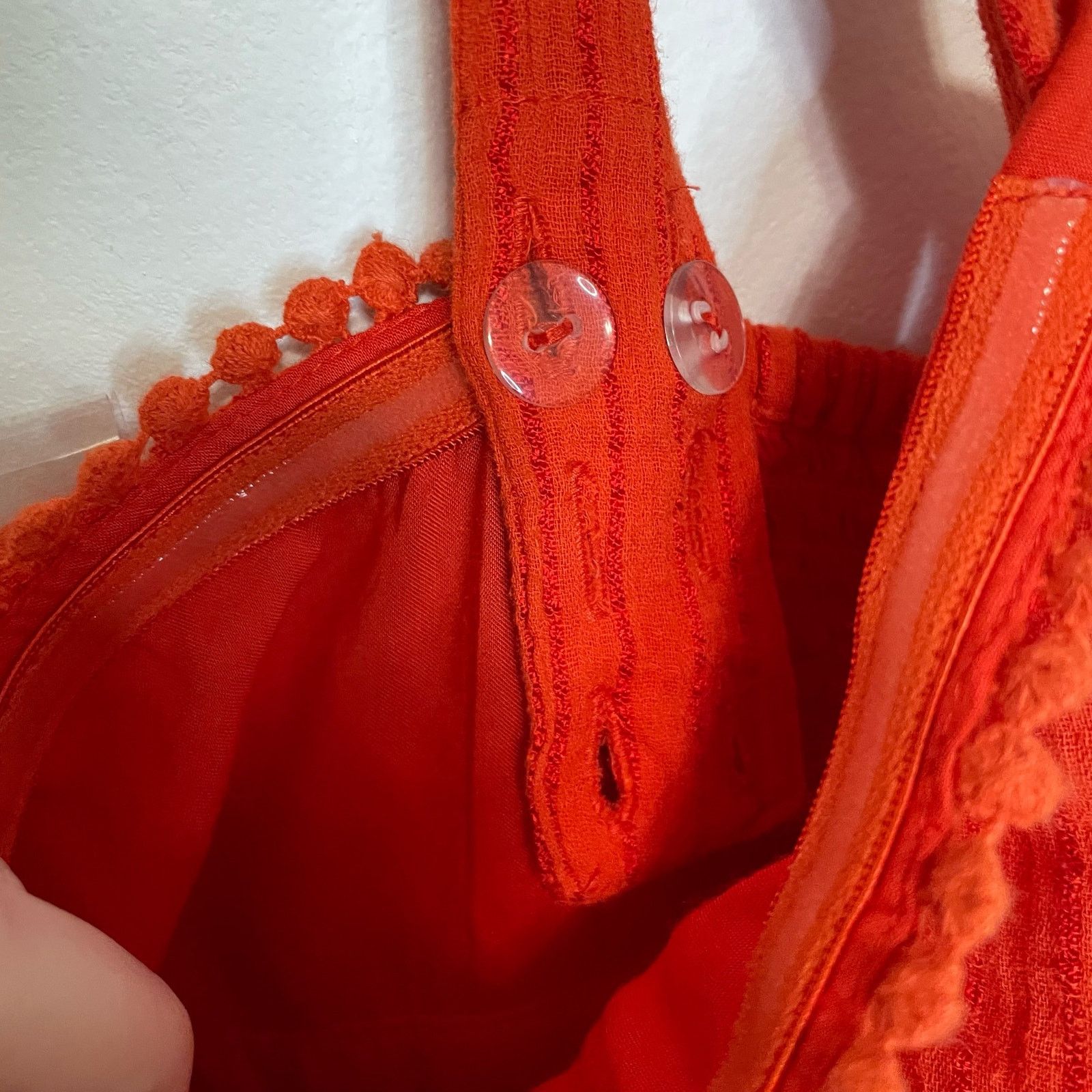 Anthropologie Maeve Orange Textured Jumper 2P Womens Wide Leg Halter Boho Size XS / US 0-2 / IT 36-38 - 8 Thumbnail