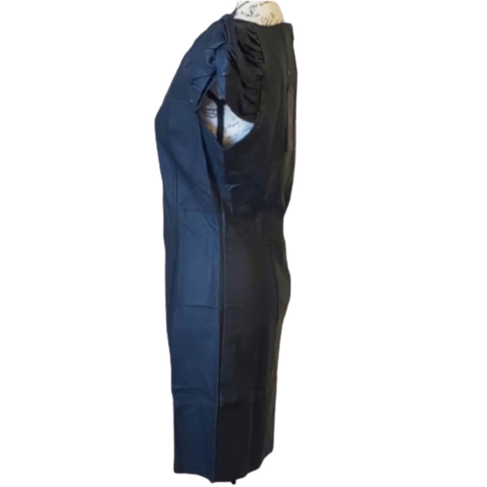 Rocawear LA BELLE ROC • VEGAN LEATHER COCKTAIL DRESS • Large NWT Size L / US 10 / IT 46 - 5 Thumbnail