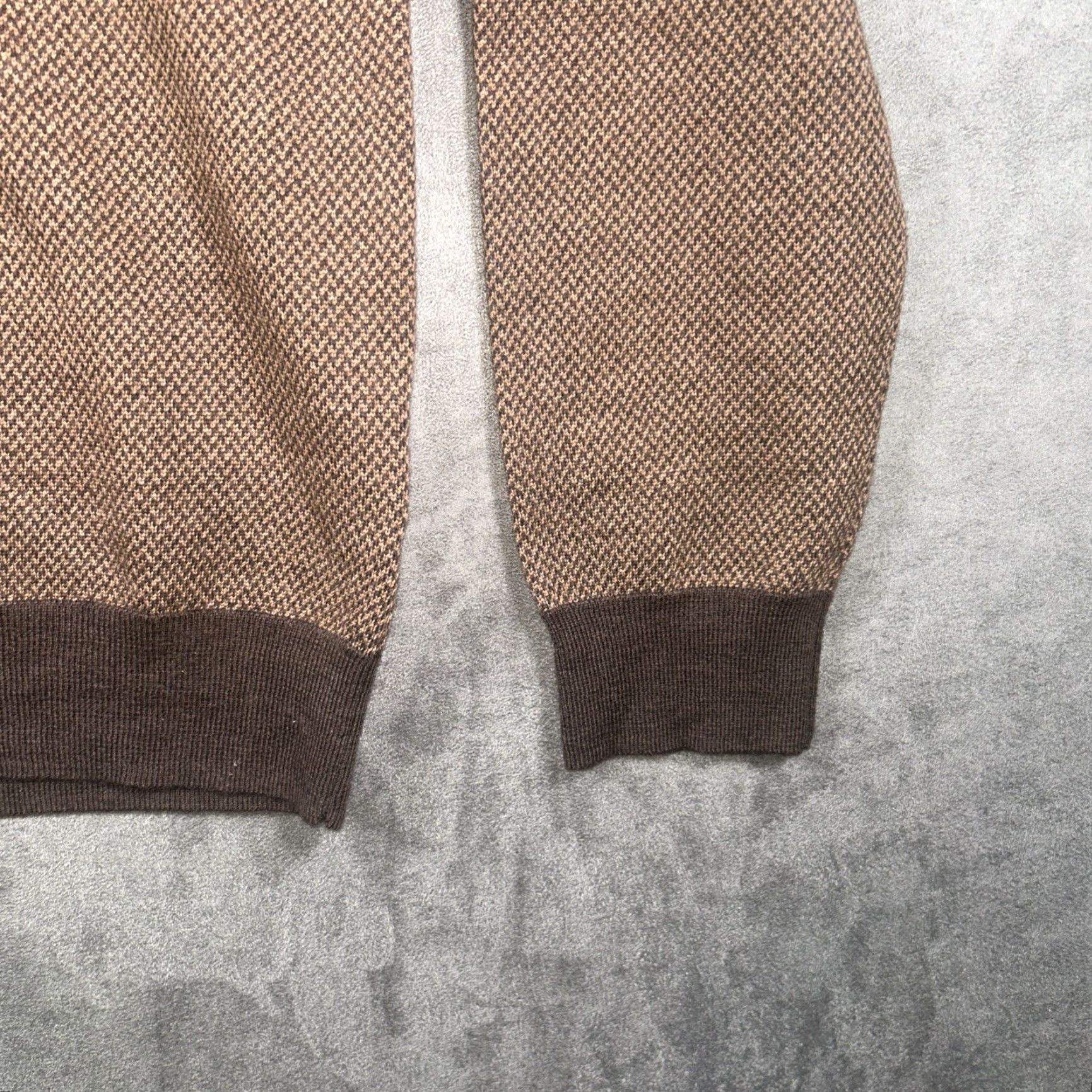Brooks Brothers Brooks Brothers Sweater 1/4 Zip XL Mens Knit Wool Brown Pullover Regular 100% Merino Lightweight Office Business Casual Workwear Italian Size US XL / EU 56 / 4 - 3 Thumbnail