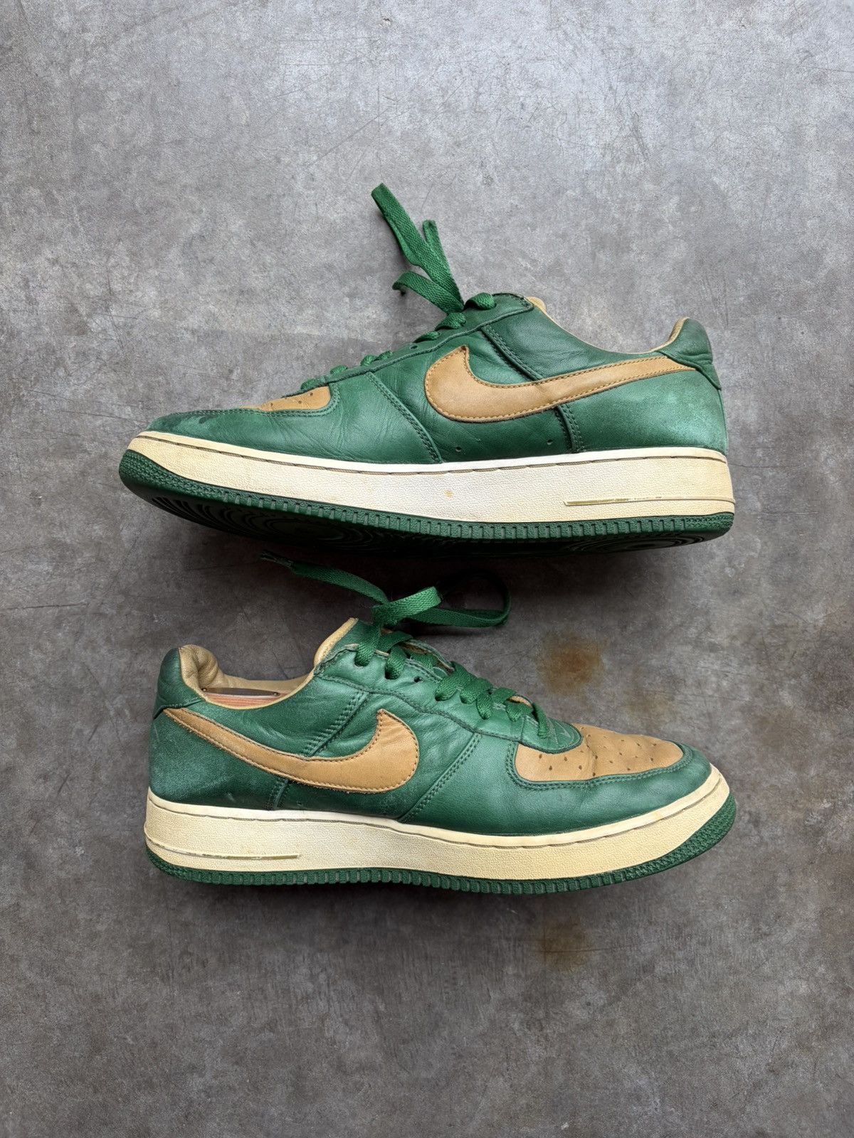 Nike Nike “LeBron” Air Force 1 Low 2006 Green Leather Sneakers Size US 10 / EU 43 - 3 Thumbnail