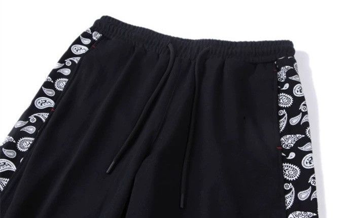 Avant garde retro side paisley pants sweatpants jogger
