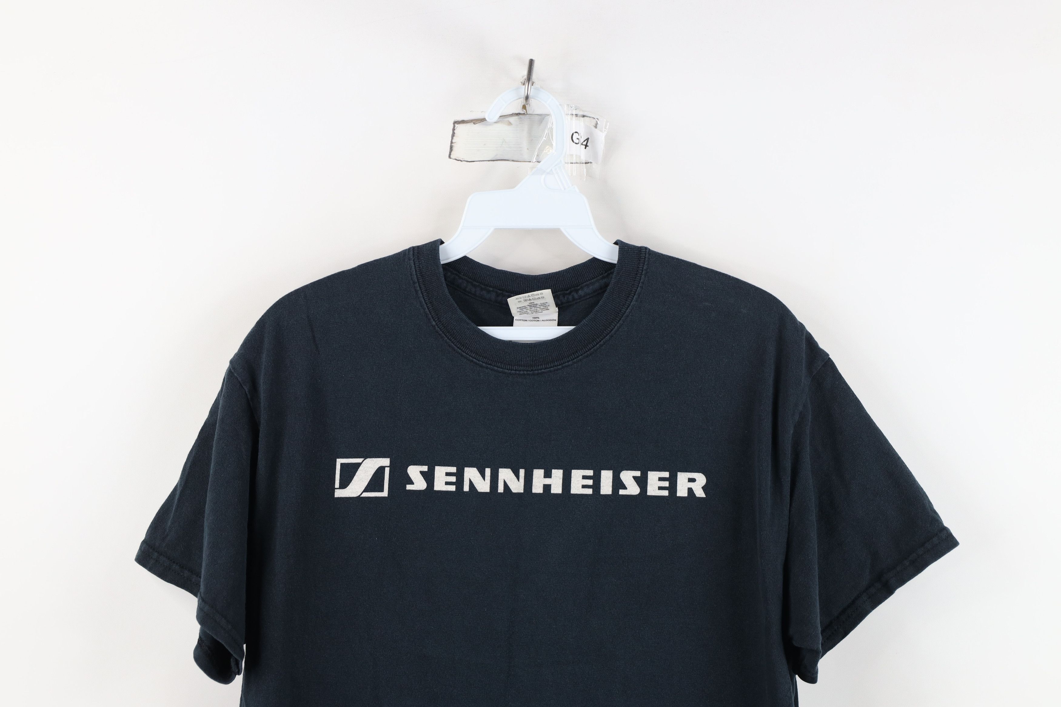 Vintage Vintage 90s Y2K Spell Out Sennheiser Music T-Shirt Black Size US M / EU 48-50 / 2 - 2 Thumbnail