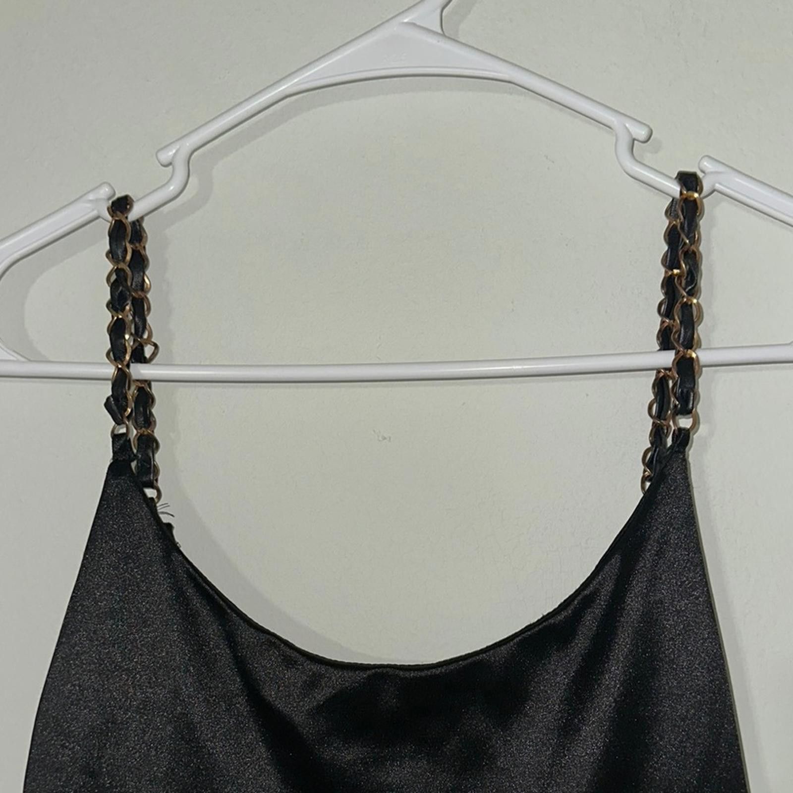 Designer Lovely Day Black Satin Dress Size M / US 6-8 / IT 42-44 - 3 Thumbnail