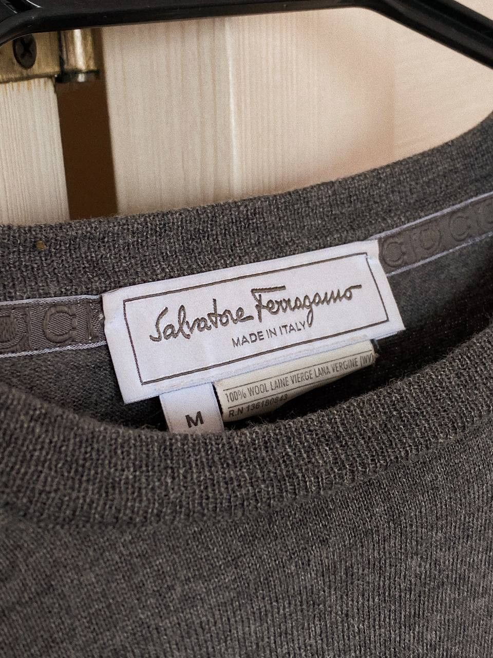 Salvatore Ferragamo Salvatore Ferragamo Wool Sweater Grey Size US M / EU 48-50 / 2 - 7 Thumbnail