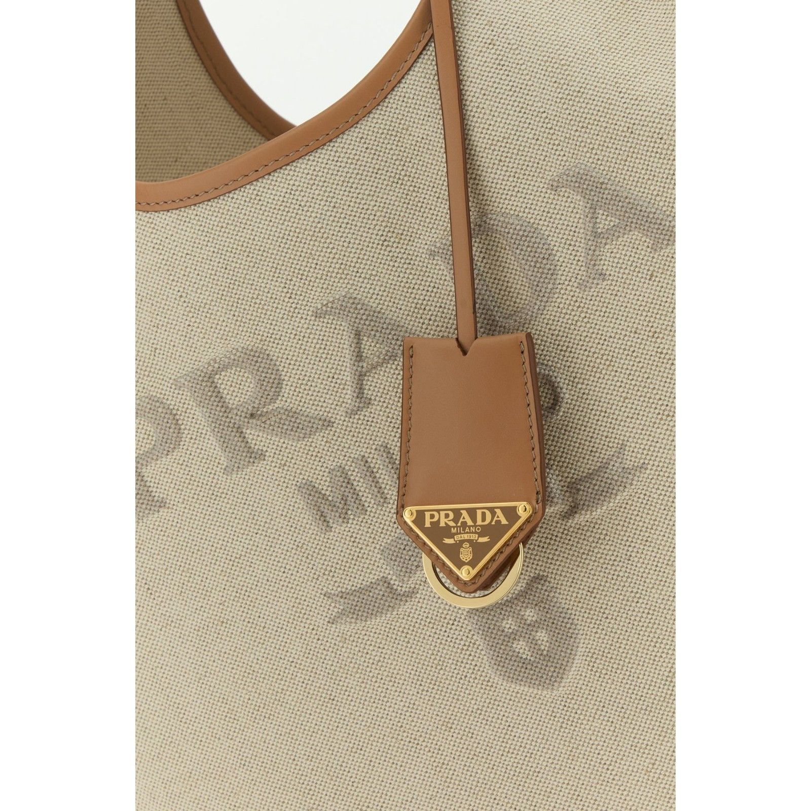 Prada PRADA Sand Beige Canvas Shopper Top Handle Bag New & Authent Size ONE SIZE - 4 Thumbnail