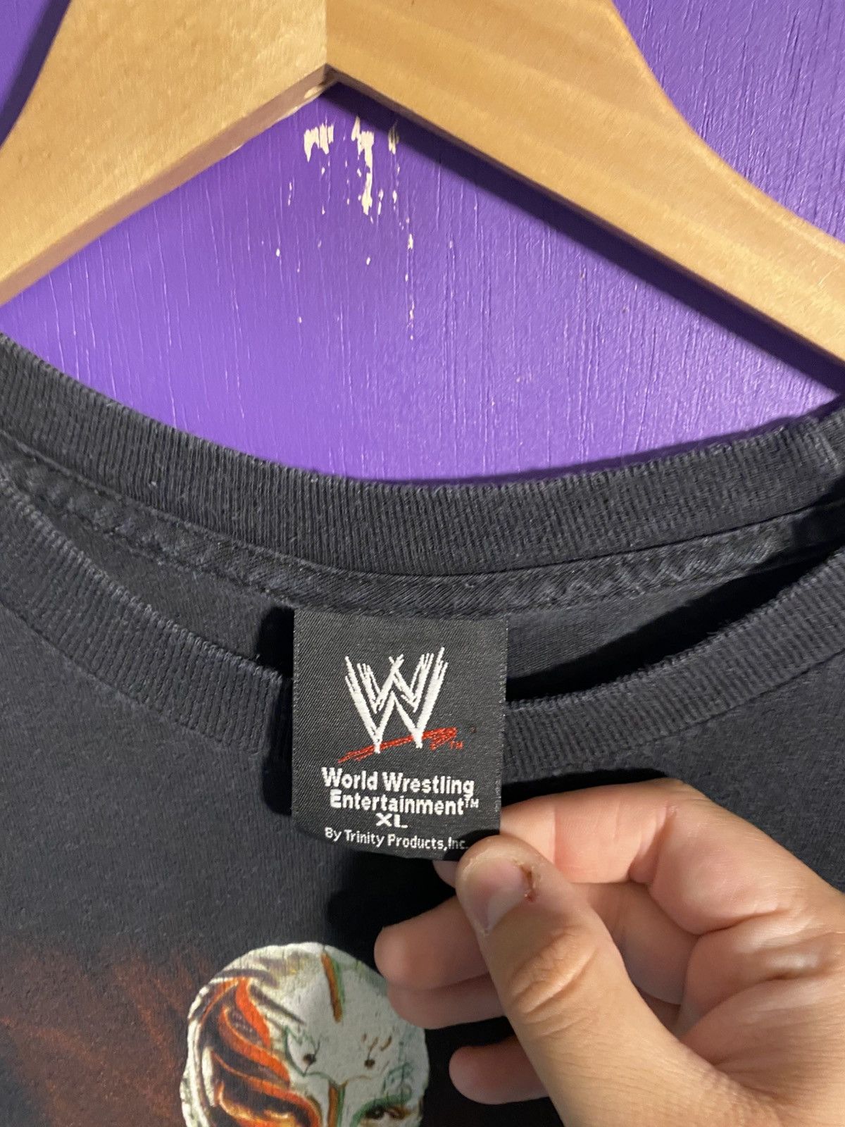 Vintage × WWF Vintage 90s/00s WWF Rey Mysterio 6 one 9 t-shirt Size US XL / EU 56 / 4 - 4 Thumbnail