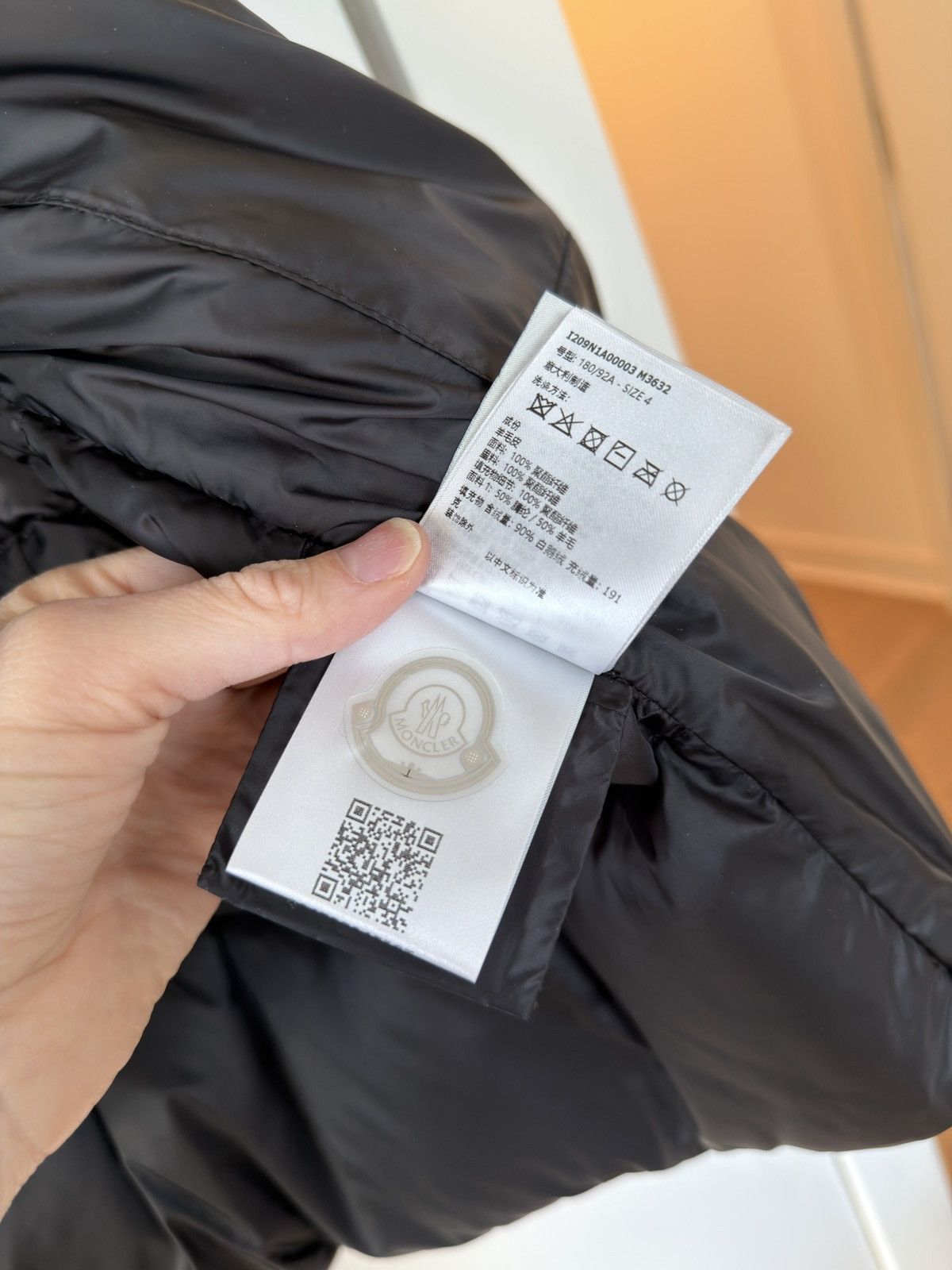Moncler × Rick Owens Cyclopic Genuine Shearling Trim Down Puffer Jacket Black 4 Size US XL / EU 56 / 4 - 22 Thumbnail
