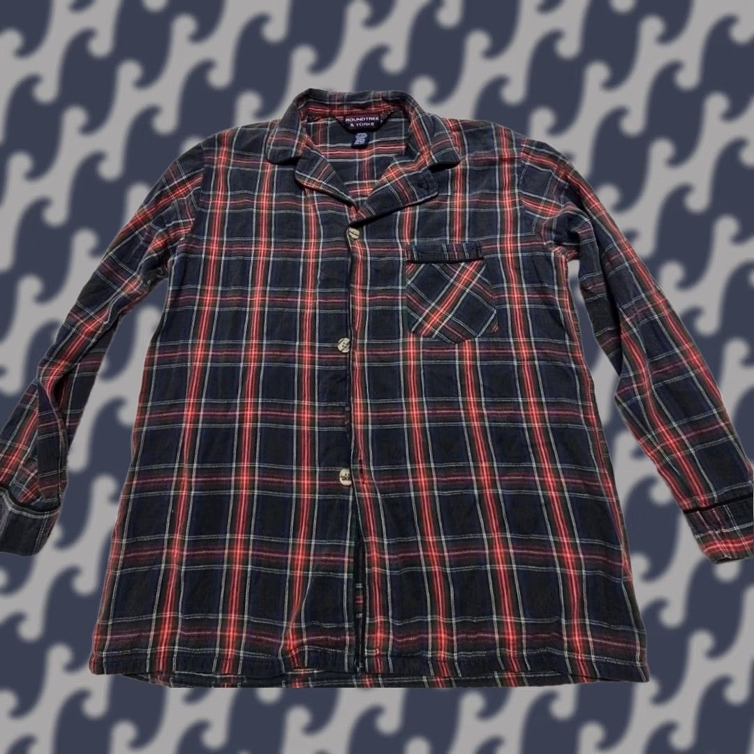 Roundtree & Yorke Roundtree & Yorke men's Med 100% Cotton Multicolor Plaid  Comfy Everyday Shirt | Button-Up | Long Sleeve | Regular Fit | Casual  Holiday Mens Shirt | Grailed