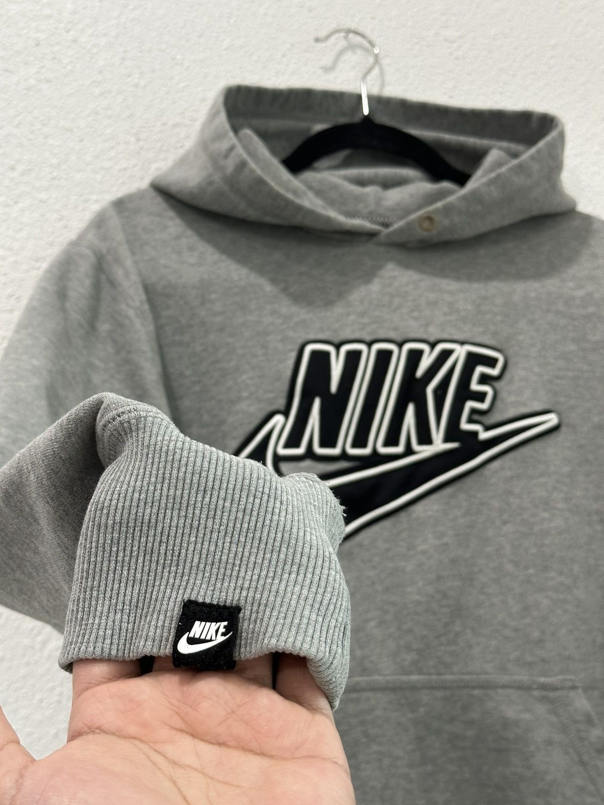 Nike Nike Sportswear Y2K Gray Tag Swoosh Logo Hoodie XL Size US XL / EU 56 / 4 - 3 Thumbnail