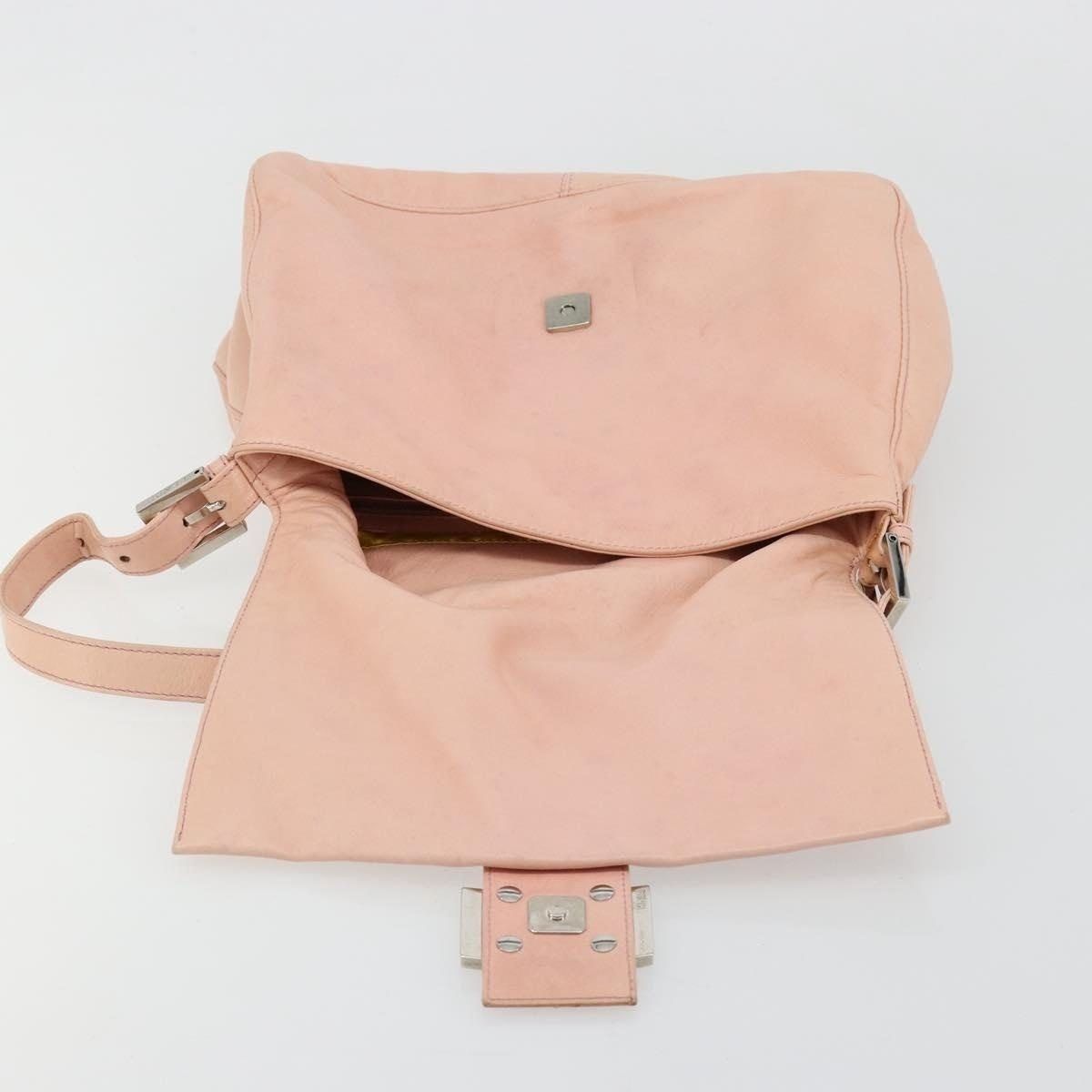 Fendi Fendi Leather Mamma Baguette Shoulder Bag Pink Size ONE SIZE - 6 Thumbnail