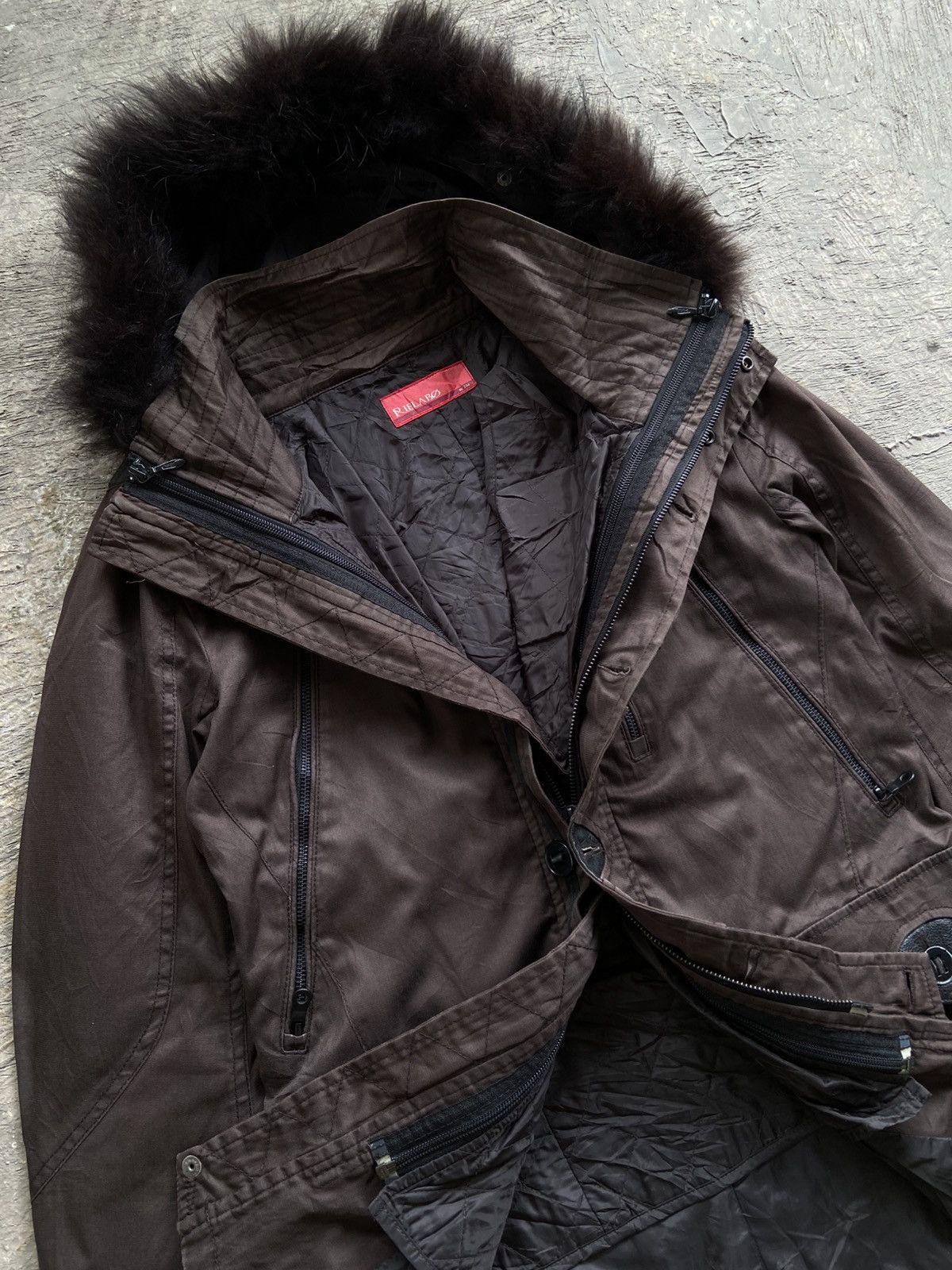 Japanese Brand 2000s Rielabo NCFM - Apocalypse Style Fur Parka Jacket Size US M / EU 48-50 / 2 - 4 Thumbnail