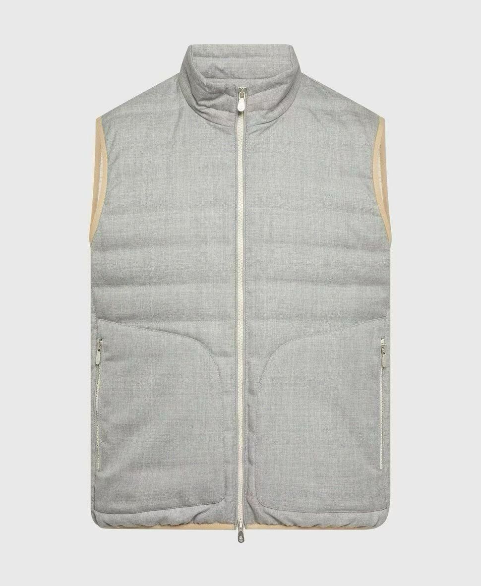 Brunello Cucinelli gray down vest by brunello cucinelli Size US M / EU 48-50 / 2 - 1 Preview