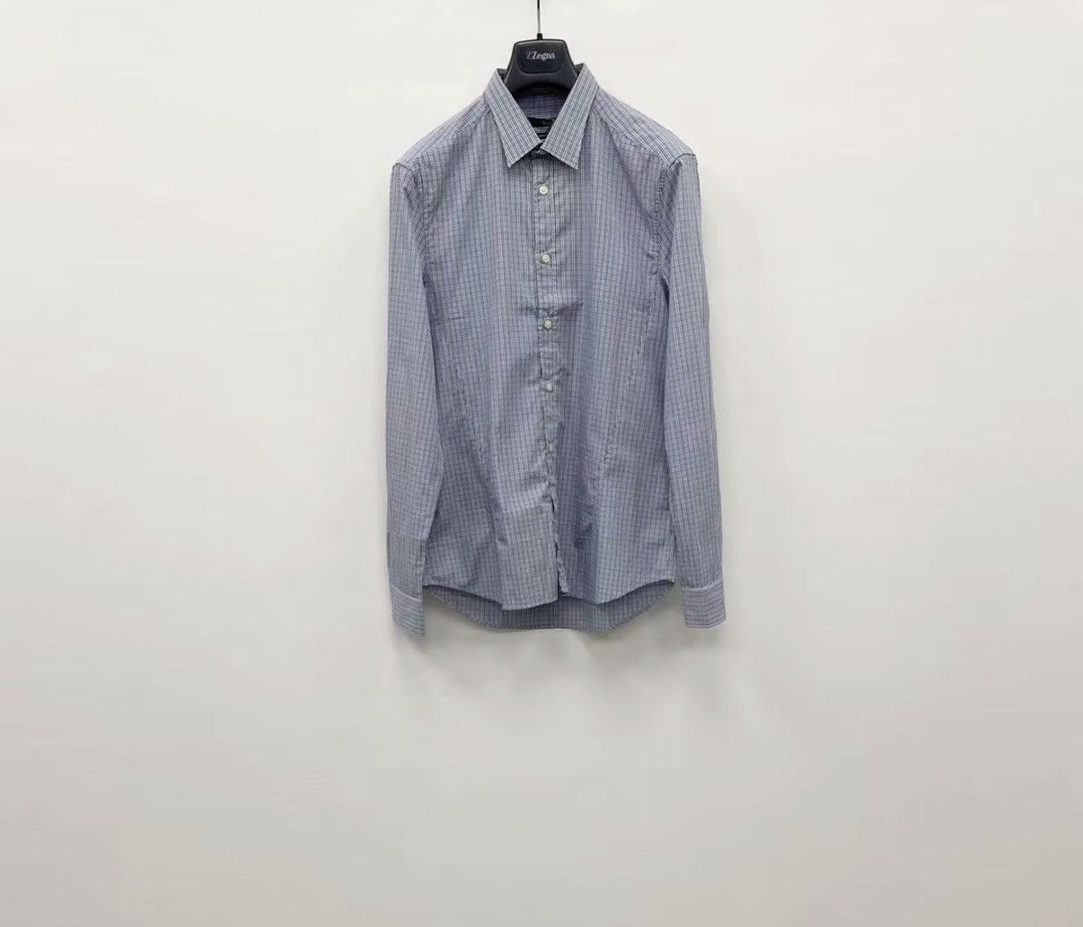 Z Zegna ZEGNA 100% Cotton Long Sleeve Shirt J30 Size US S / EU 44-46 / 1 - 2 Thumbnail