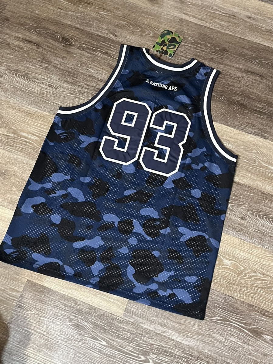 Bape A Bathing Ape Blue ABC Camo Jersey New With Tags Size US M / EU 48-50 / 2 - 2 Thumbnail
