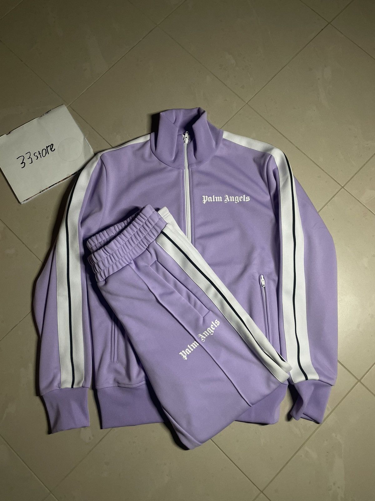 Purple palm angels tracksuit deals