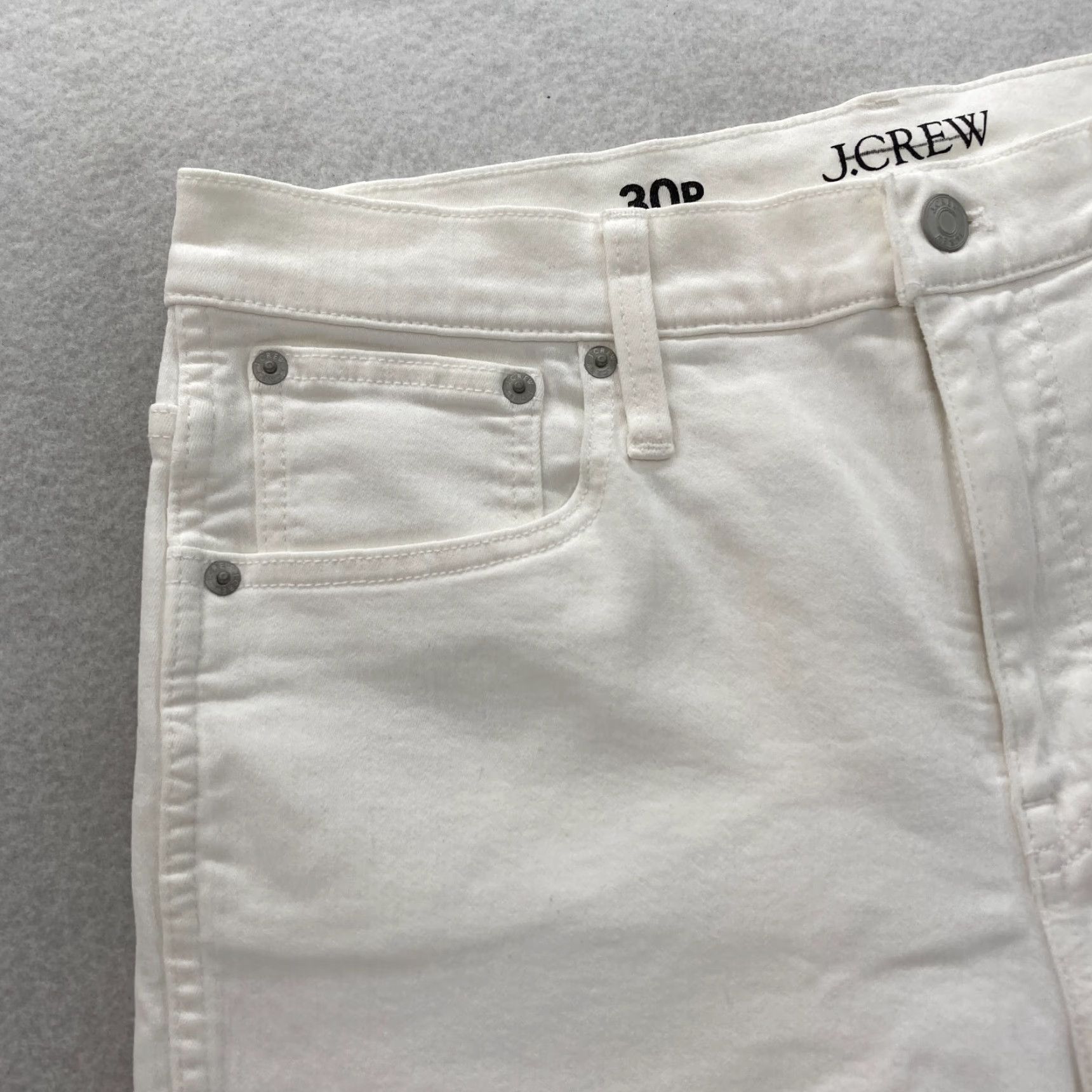 J.Crew **J.Crew White Women's 30P Mid Rise Stretch Denim Slim Straight Jeans** User: J.Crew White Women's 30P Mid Rise Stretch Denim Slim Straight Jeans Size 30" / US 8 / IT 44 - 3 Thumbnail