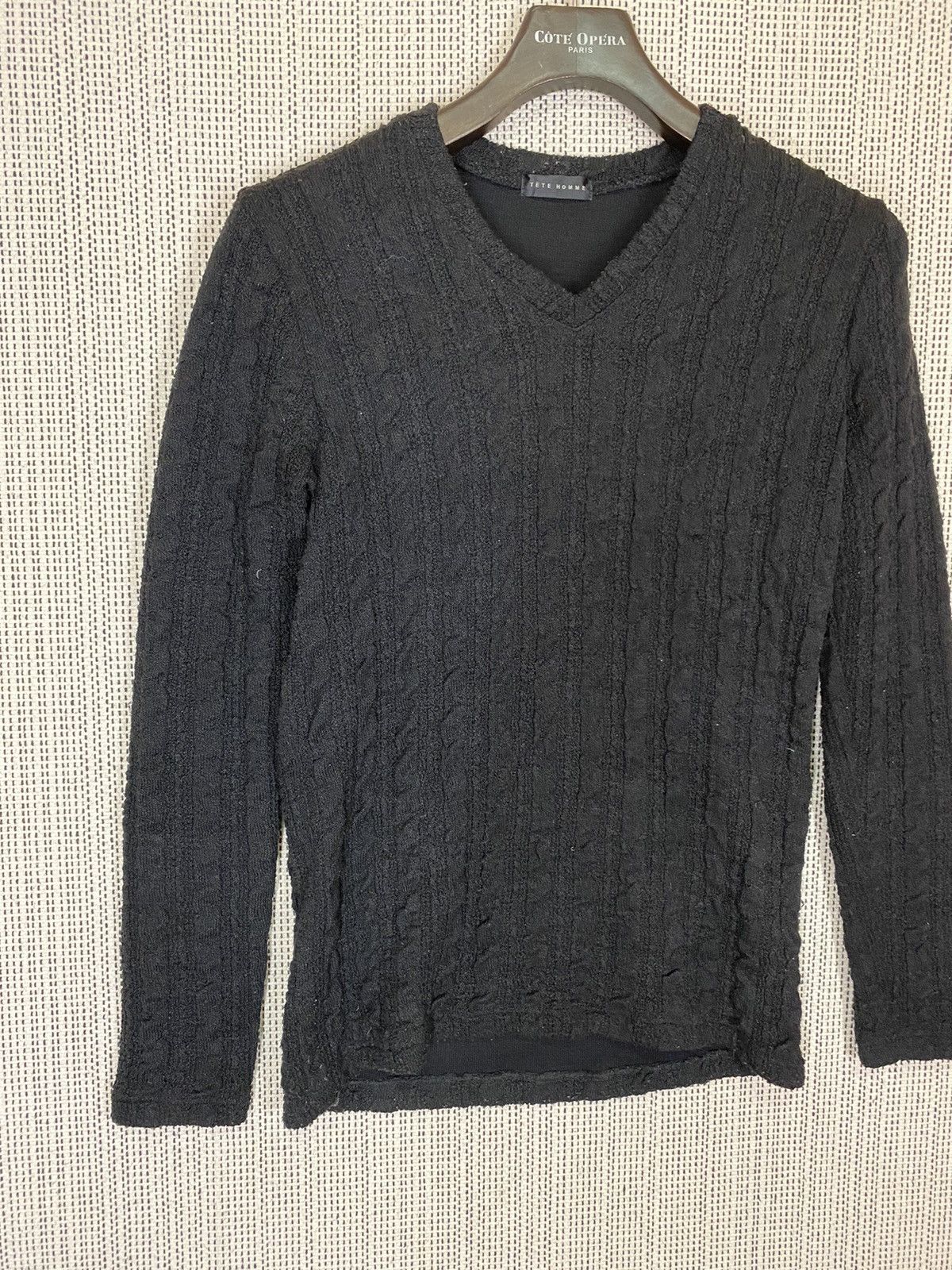 Designer × Issey Miyake × Japanese Brand ‼️VINTAGE TETE HOMME BY ISSEY MIYAKE KNIT SWEATER‼️ Size US S / EU 44-46 / 1 - 3 Thumbnail