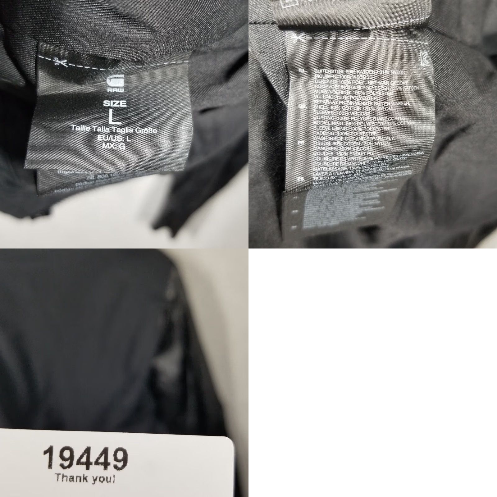 G-Star G-Star Raw Edla Dizrey Bomber Jacket Men Large Black Slim Fit NWT Size US L / EU 52-54 / 3 - 8 Thumbnail