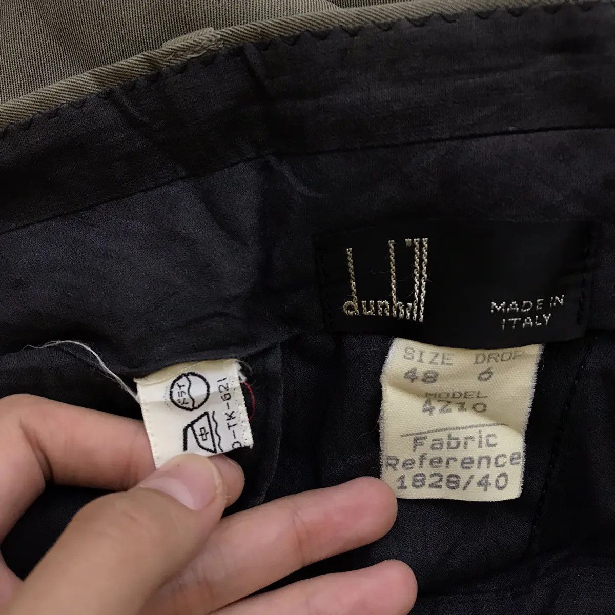 Vintage Vintage DUNHILL LONDON Made In Italy Wool Minimalist Pant Size US 32 / EU 48 - 5 Thumbnail