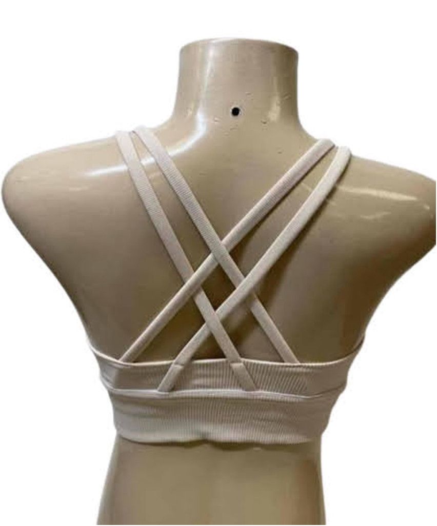 Lululemon Women's Lululemeon Sports Bra, Size 8, Beige Size ONE SIZE - 2 Thumbnail