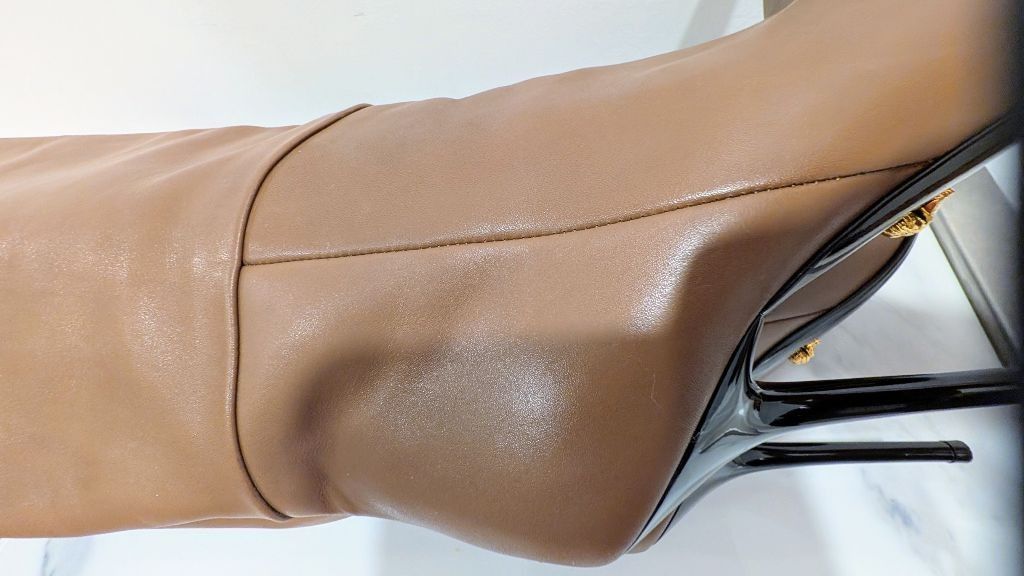 Versace Versace Brown Knee-High Leather Stiletto Boots Size 8.5 Size US 8.5 / IT 38.5 - 9 Thumbnail