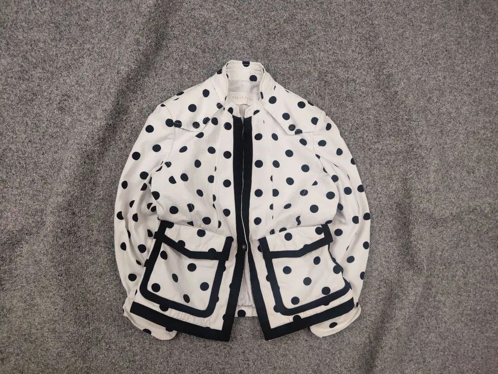 Valentino Valentino Roman Vintage Blazer jacket white black polka dots Size M / US 6-8 / IT 42-44 - 1 Thumbnail