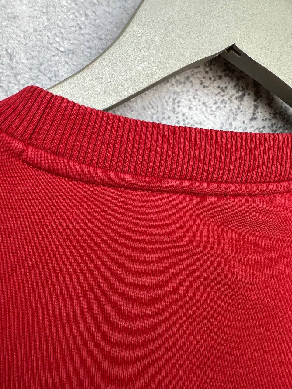 Giorgio Armani Armani Jeans Logo Embroidered Cotton Sweatshirt Red Crewneck Size US XXL / EU 58 / 5 - 11 Thumbnail