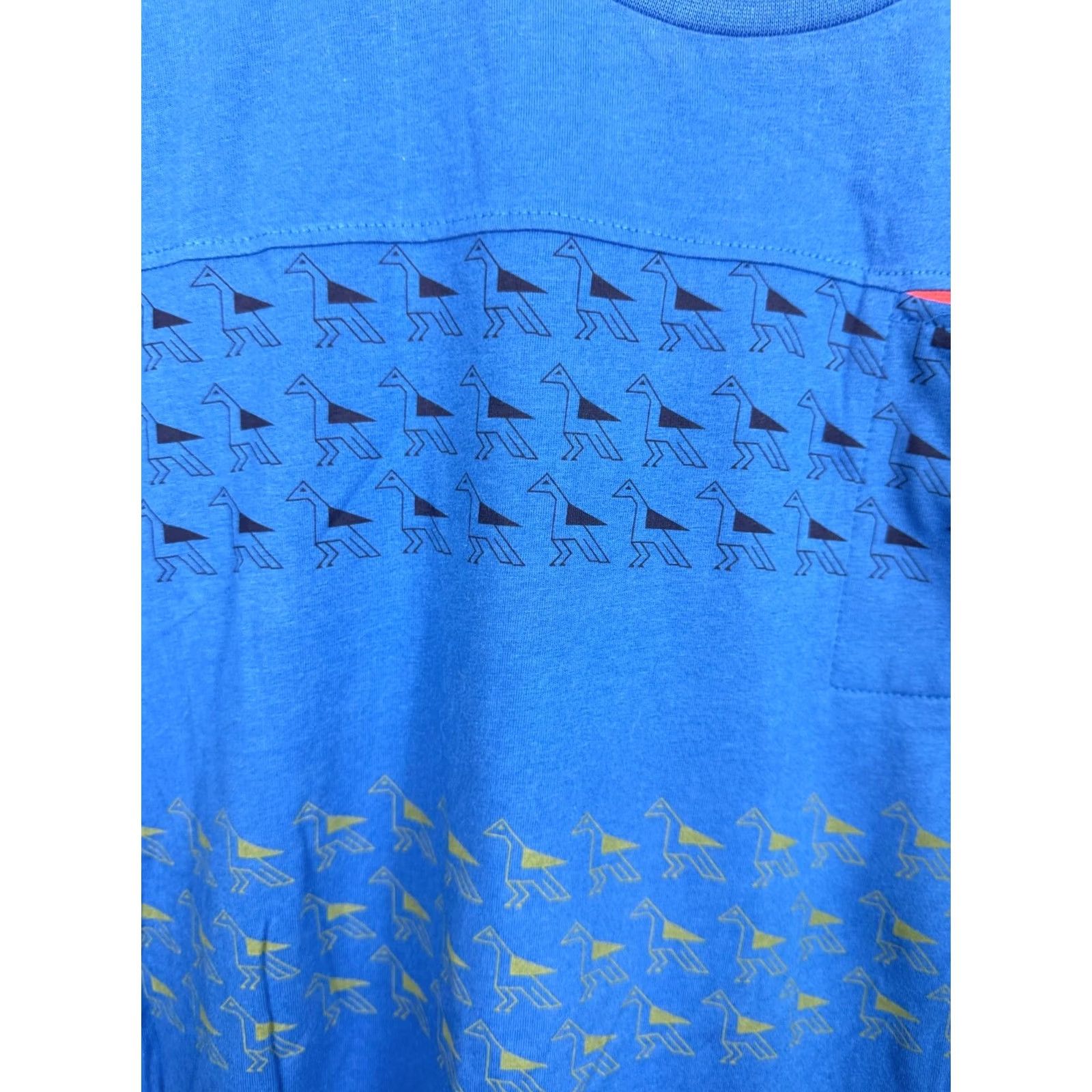 WeSC WESC Shirt Mens Medium Blue Aztec pattern T-shirt Crew Short sleeve Dartenjang Size US M / EU 48-50 / 2 - 5 Thumbnail