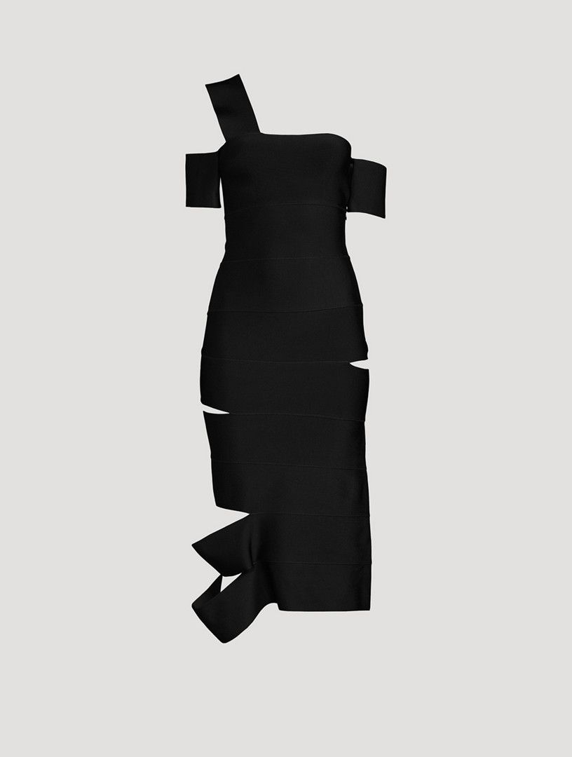 Alexander McQueen o1y0325 Midi Dress in Black Size M / US 6-8 / IT 42-44 - 1 Thumbnail