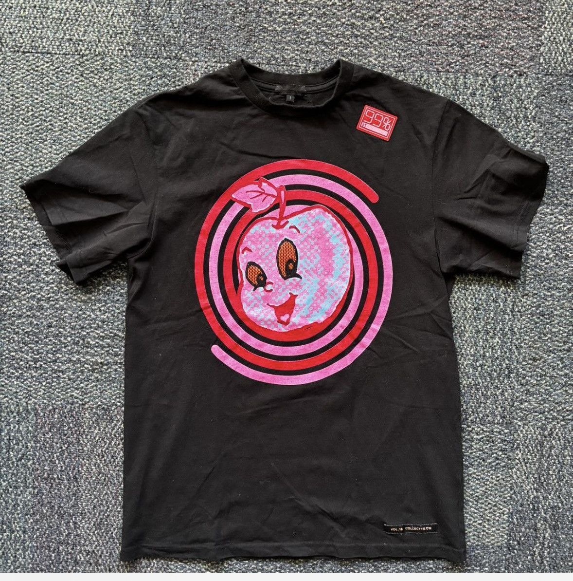 99%IS- 99%is- Im Fine Apple Spiral Tee Black Size Medium Size US M / EU 48-50 / 2 - 1 Thumbnail