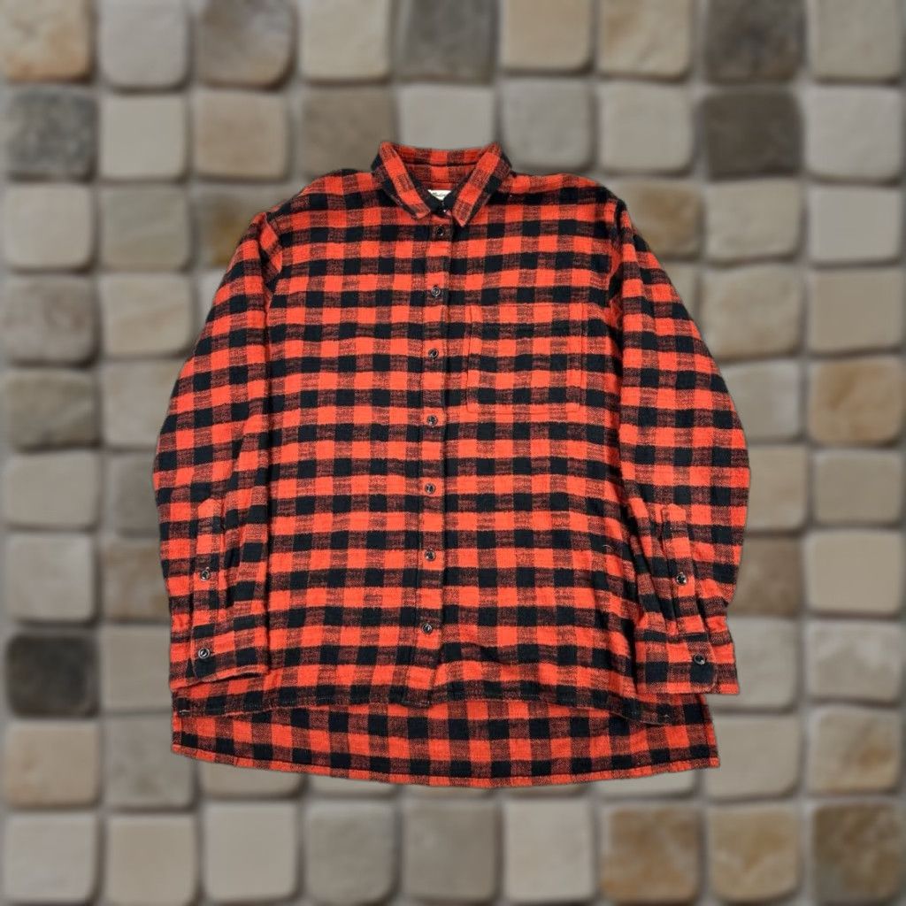 Madewell Madewell Shirt Womens Small Red Black Cotton Flannel Button Up Plaid Long Sleeve Casual Womens Size S / US 4 / IT 40 - 1 Thumbnail