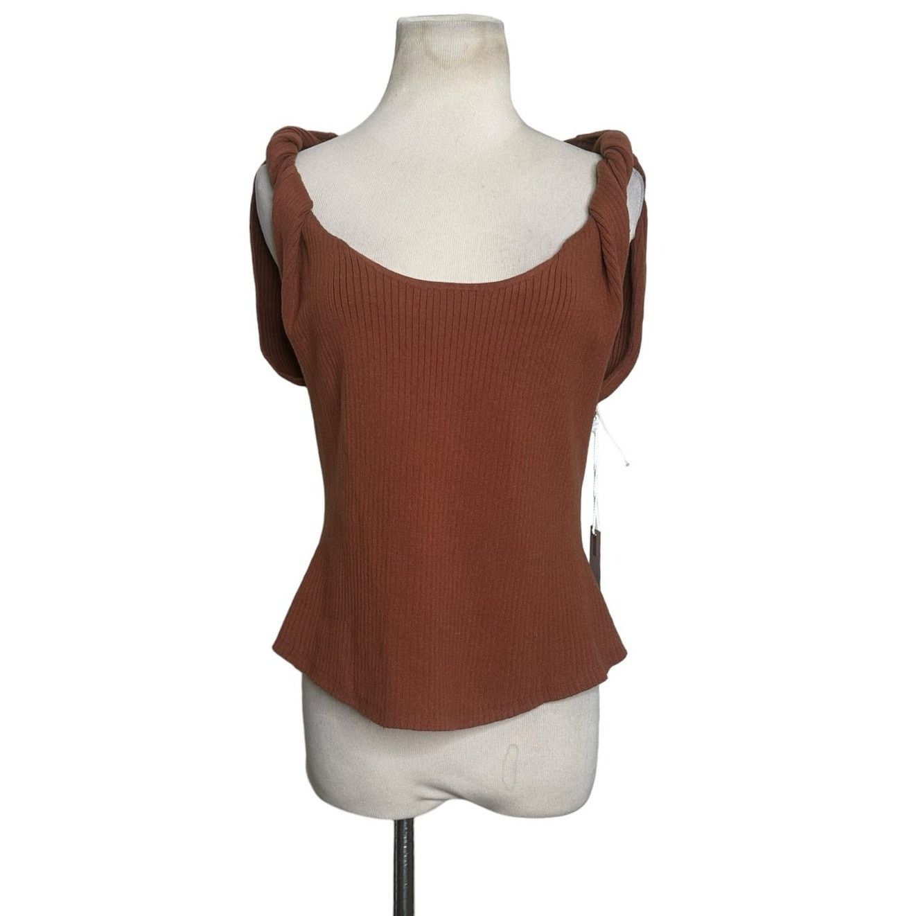 Good American Good American Twisted Strap Knit Tank Top size 5/6 - 2XL Size XXL / US 16-18 / IT 52-54 - 1 Thumbnail