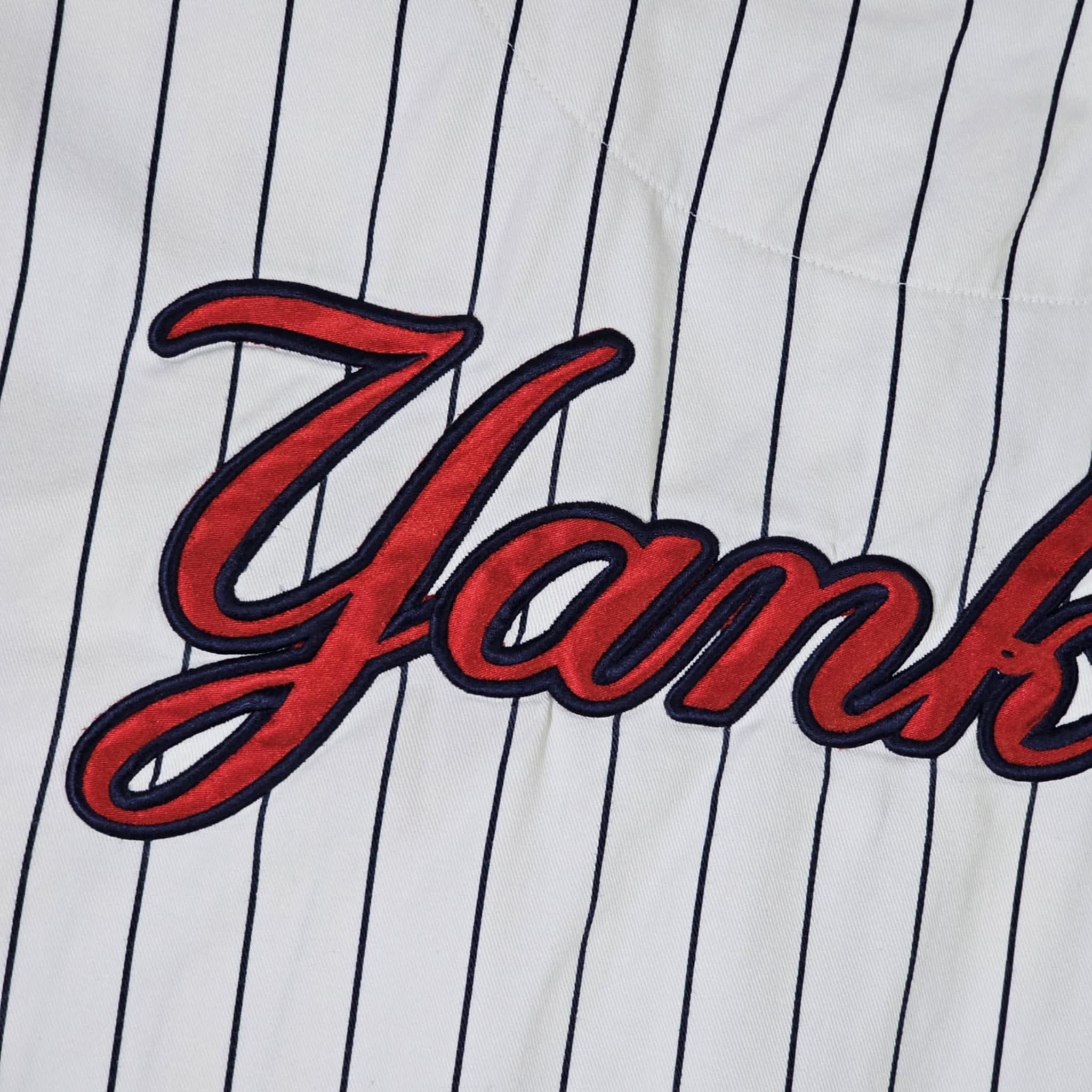 MLB × Starter × Vintage New York Yankees Vintage 90s Script Pinstripe Jersey Size US M / EU 48-50 / 2 - 5 Thumbnail