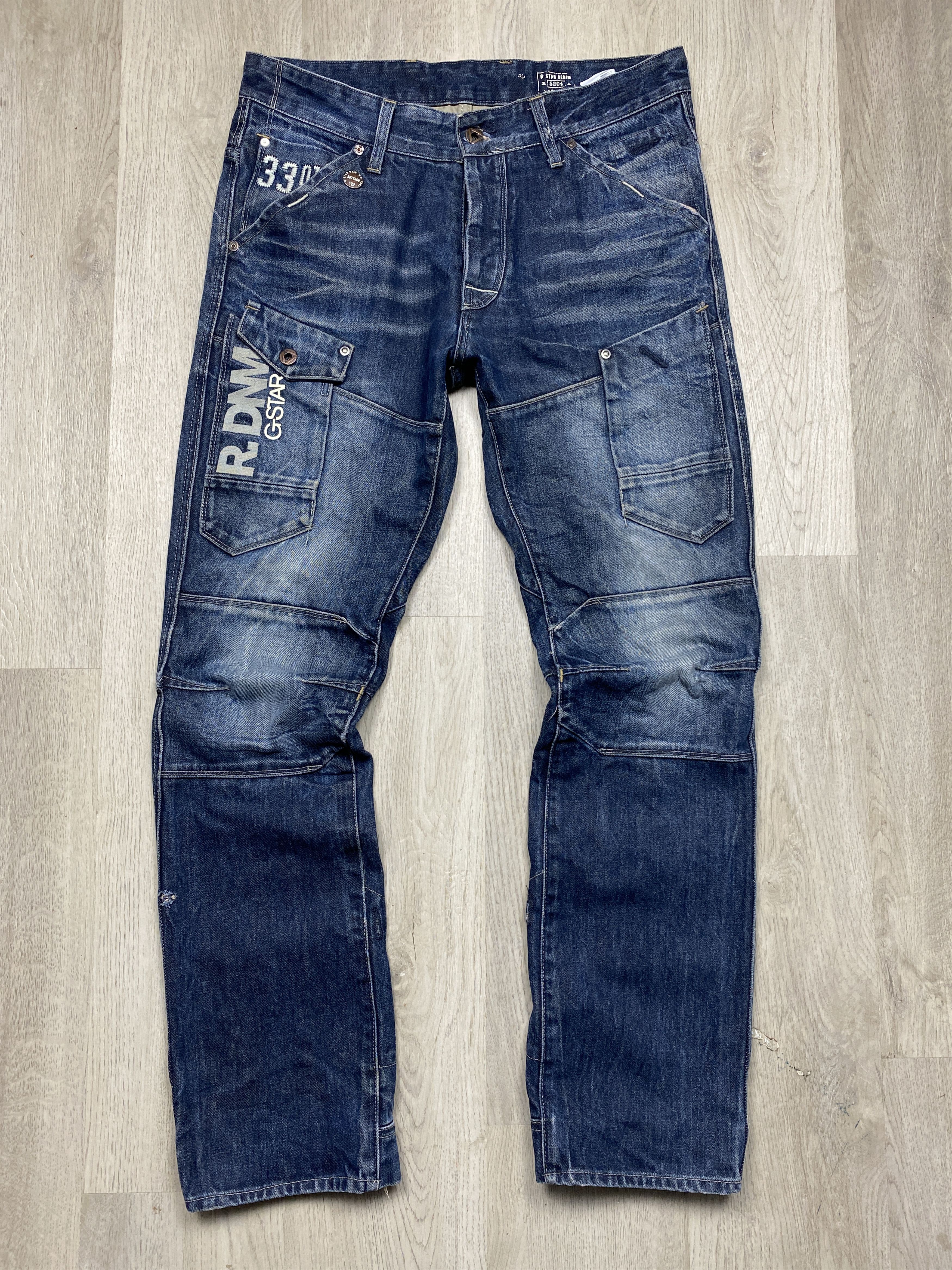 G-Star G Star Raw 5620 Tapered Denim Double Knee Pants Jeans Size US 33 - 1 Thumbnail