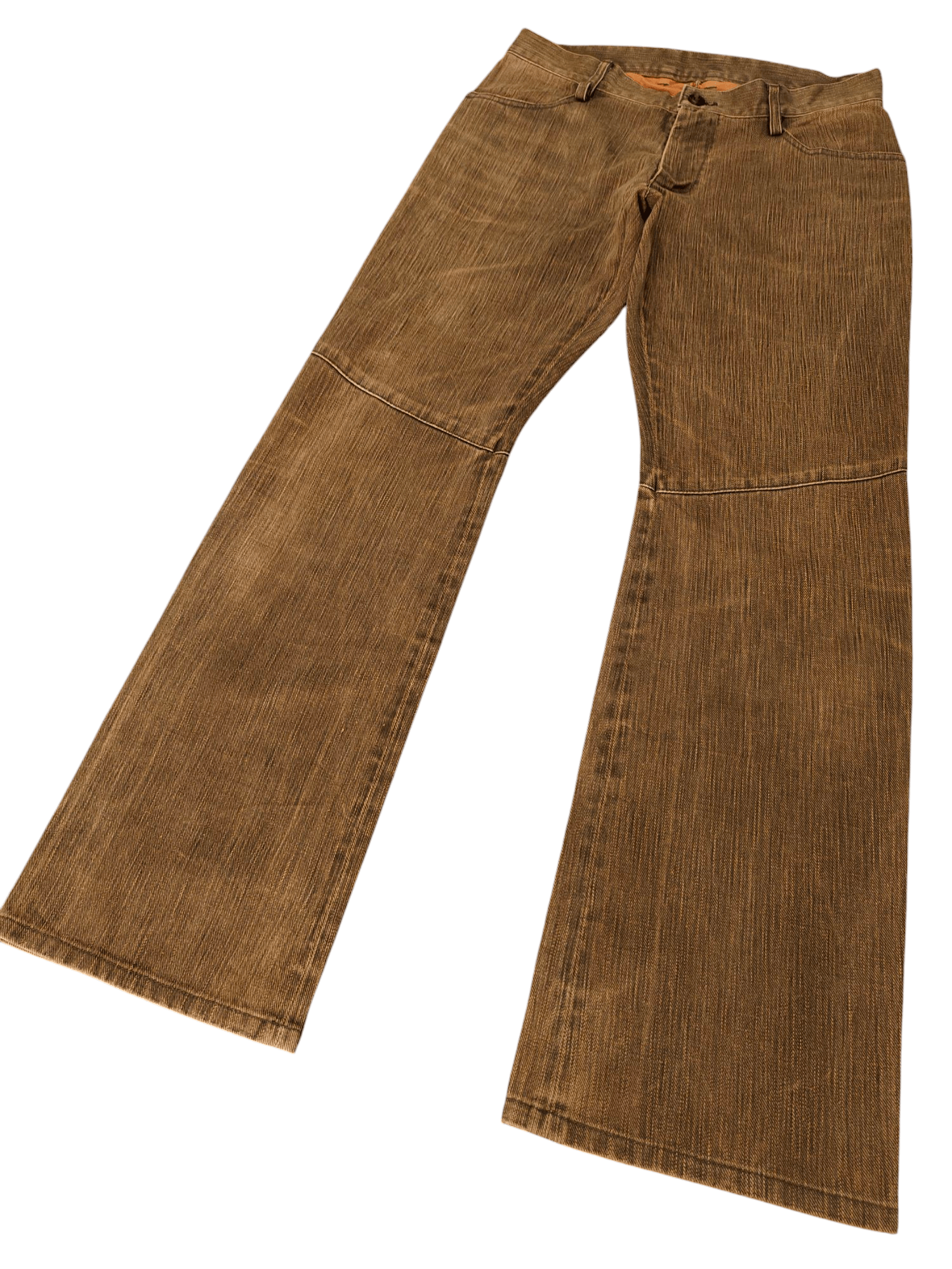 If Six Was Nine Flare Jeans Hodinova Japan Brown Orange Denim Bootcut Lgb Size US 30 / EU 46 - 1 Thumbnail