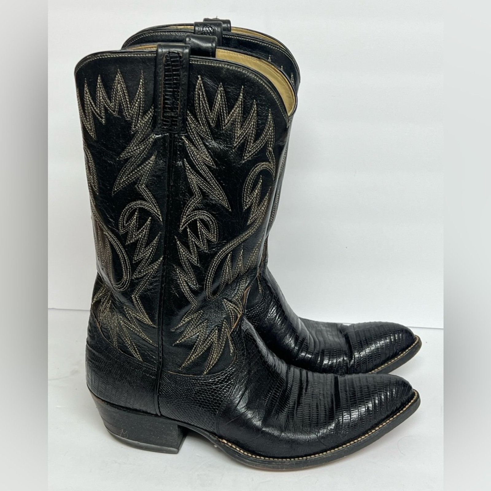 Dan Post Dan Post Black Lizard Skin Boots 6830 Cowboy Western USA Size US 9.5 / EU 42-43 - 2 Thumbnail