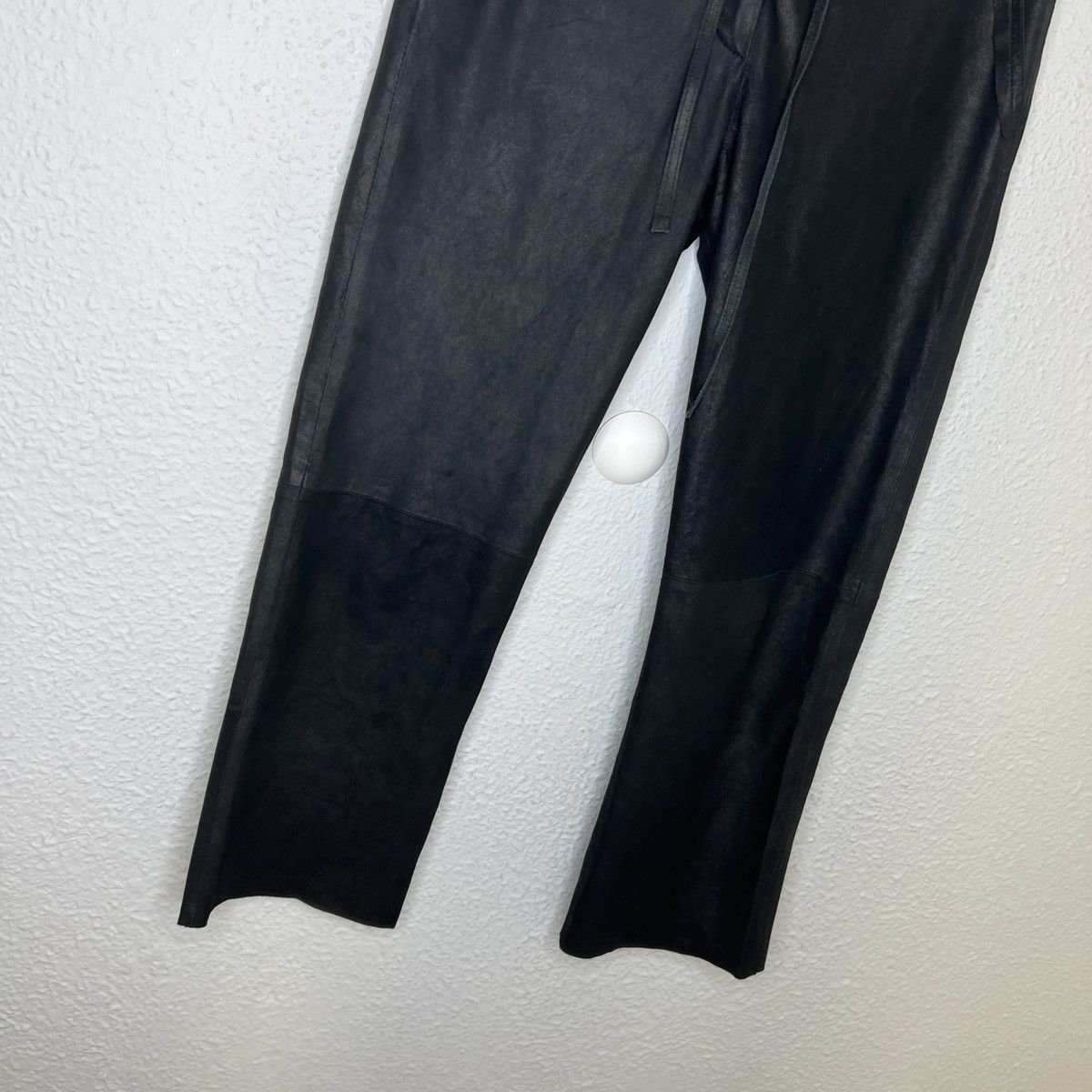 Ann Demeulemeester Ann Demeulemeester Genuine Leather Pants Trousers Black Size 27" / US 4 / IT 40 - 3 Thumbnail