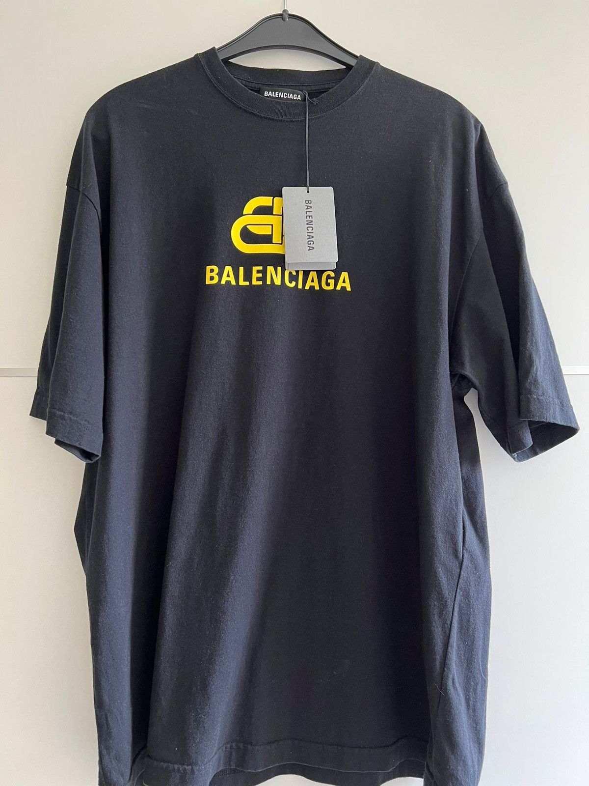 image of Balenciaga Tee Bb Logo in Black, Men's (Size Small)