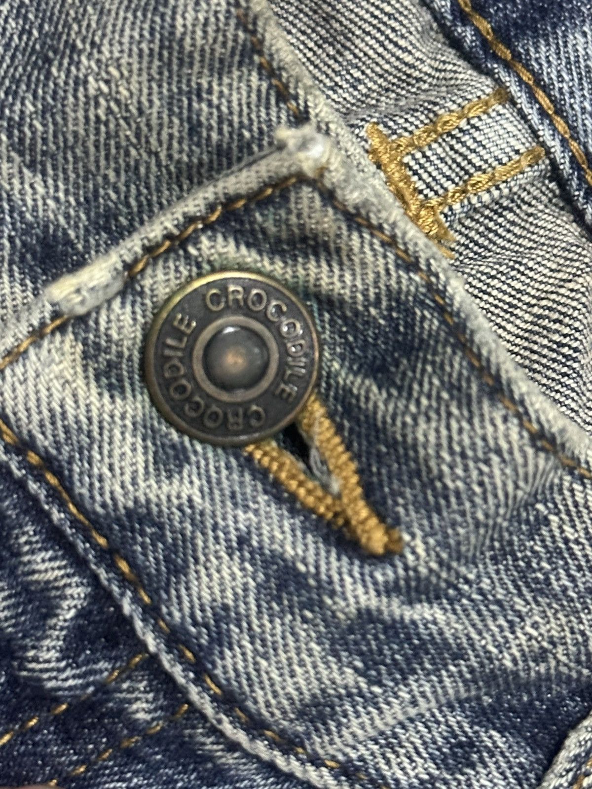 Japanese Brand Crocodile Vintage Baggy Loose Distressed Jeans Faded Size US 30 / EU 46 - 7 Thumbnail