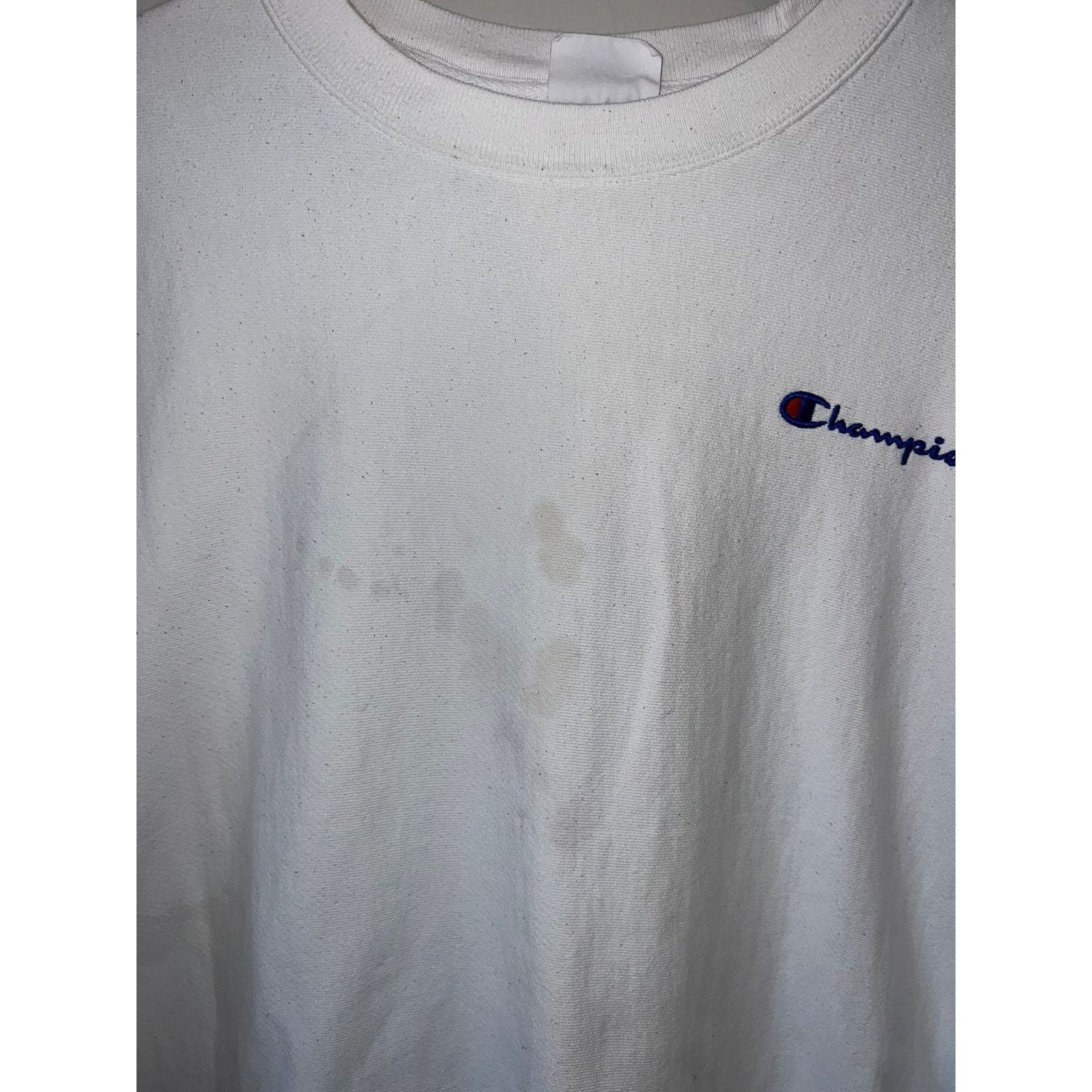 Champion Champion Reverse Weave Sweatshirt White Crewneck 2000s 3XL Size US XXL / EU 58 / 5 - 3 Thumbnail