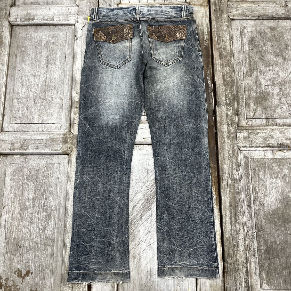 Japanese Brand × Leather × Vintage Vintage Japanese Brand Snake Leather Back Pocket wc348 Size US 34 / EU 50 - 2 Thumbnail