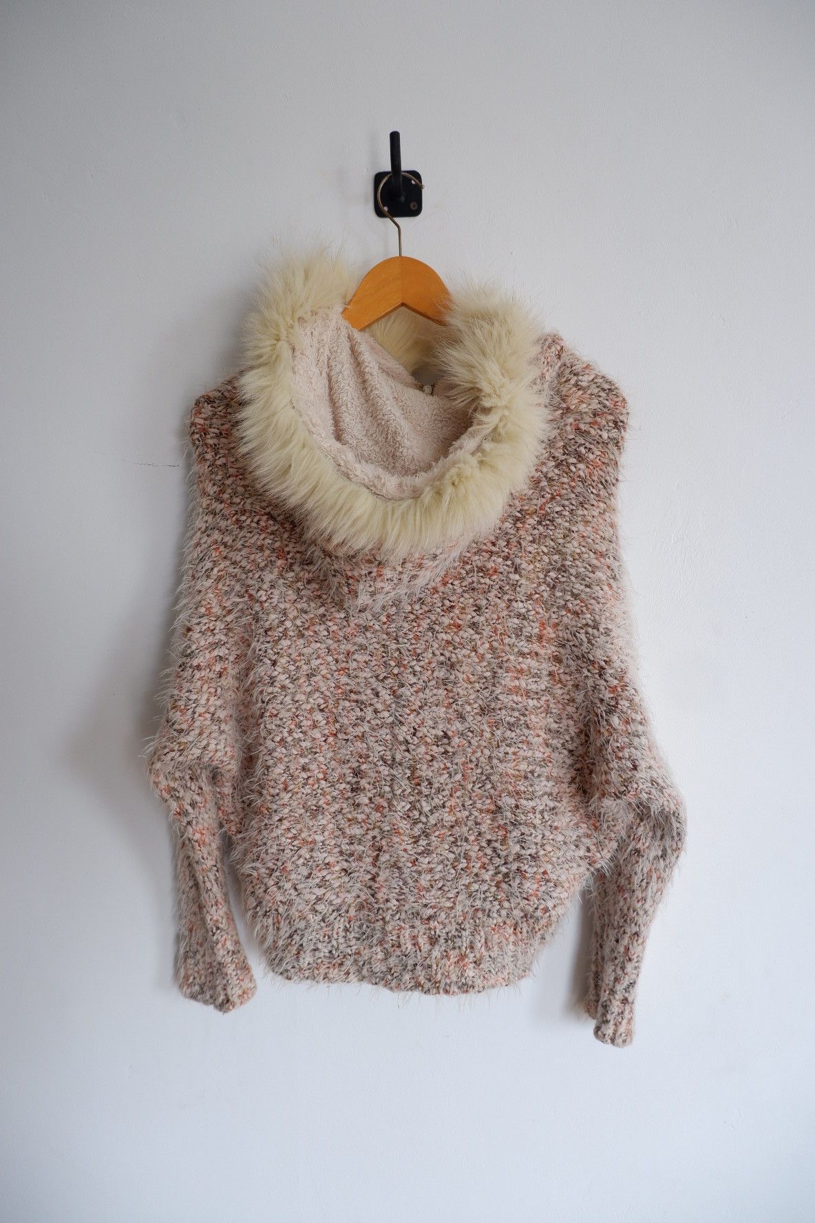 Japanese Brand Fuzzy Fur Mohair Cropped Hoodie Size US M / EU 48-50 / 2 - 2 Thumbnail