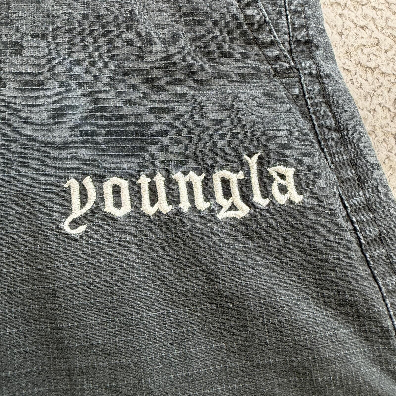 YoungLA YoungLA Cargo Pants Mens M Black Washed Riptop Gym Size US 32 / EU 48 - 6 Thumbnail