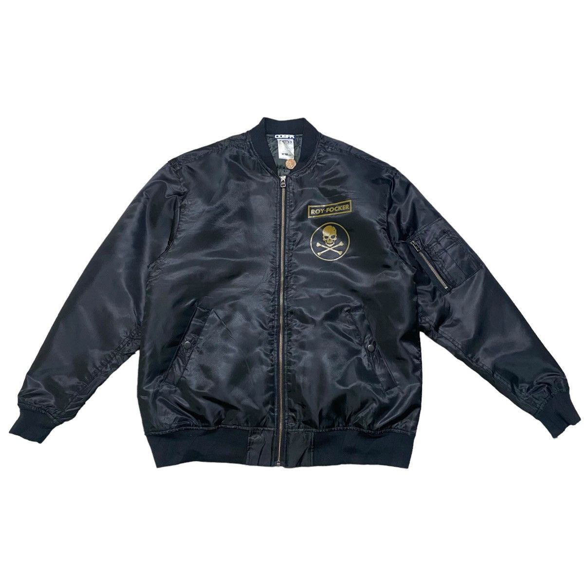 Anime Cospa Macross Roy Focker Bomber Jacket Skull Squadron SDF-1 Size US L / EU 52-54 / 3 - 2 Thumbnail
