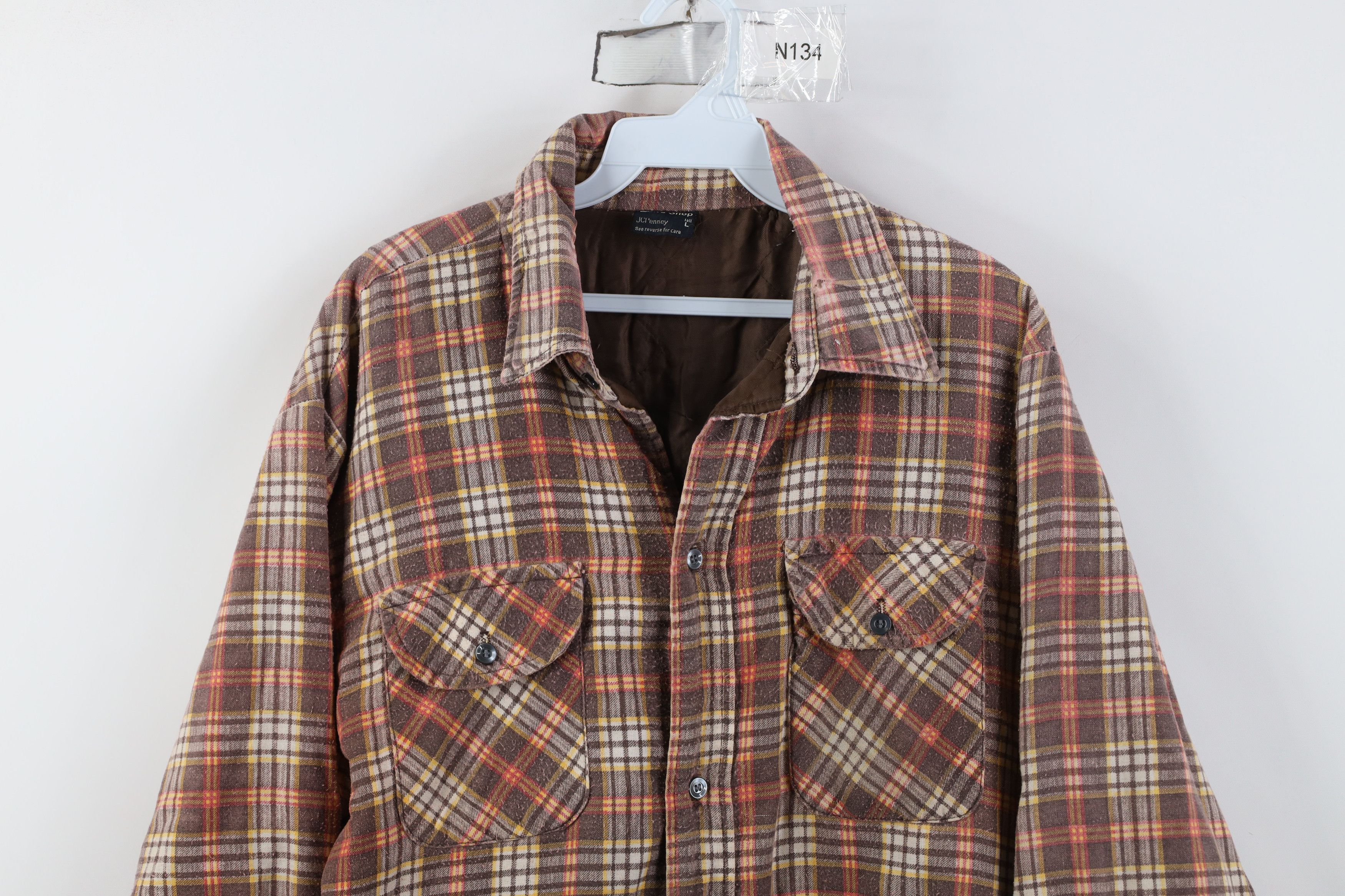 Vintage Vintage 70s Streetwear Quilted Flannel Shirt Jacket USA Size US L / EU 52-54 / 3 - 2 Thumbnail