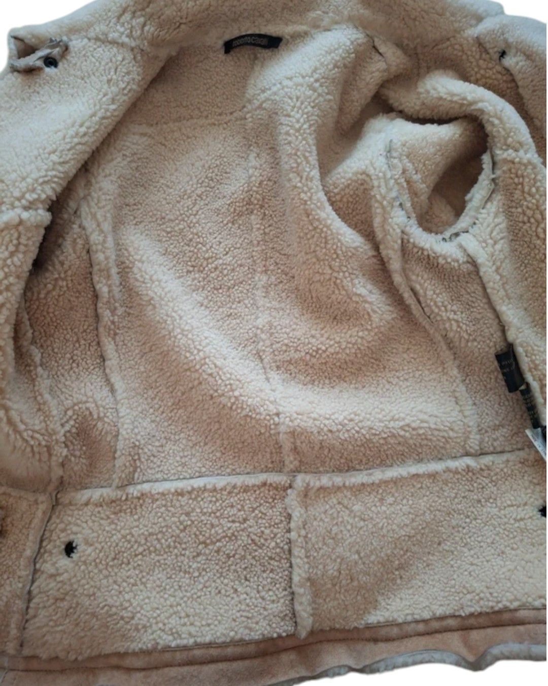 Roberto Cavalli NAPOLEON SHEARLING LEATHER JACKET Size S / US 4 / IT 40 - 3 Thumbnail